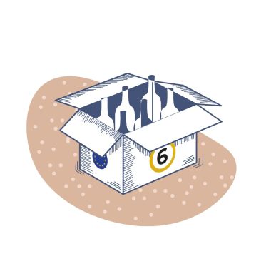 Wijnpakket | Bubbelbox - 6 x Mousserend